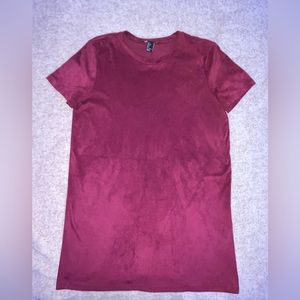 Maroon T-Shirt Dress